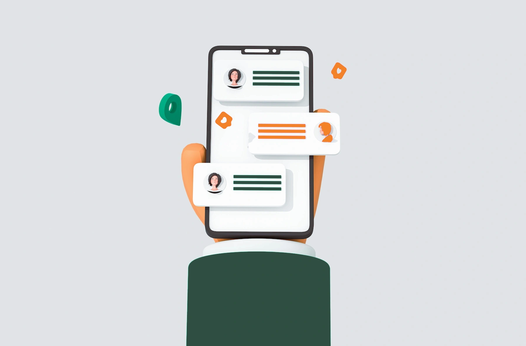Mobile interaction visual